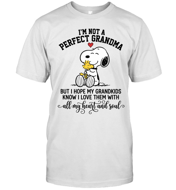 Im Not A Perfect Grandma Snoopy But I Hope My Grandkids Know I Love Them With All My Heart And Soul Unisex T-Shirt