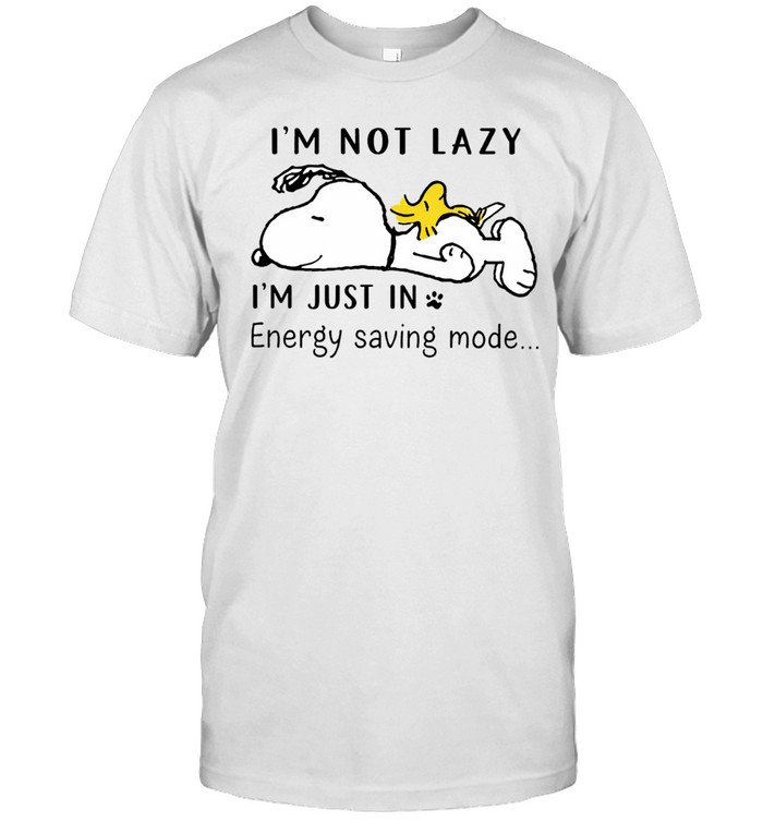 Im Not Lazy Im Just In Energy Saving Mode Cute Sleeping Dog Humor Unisex T-Shirt