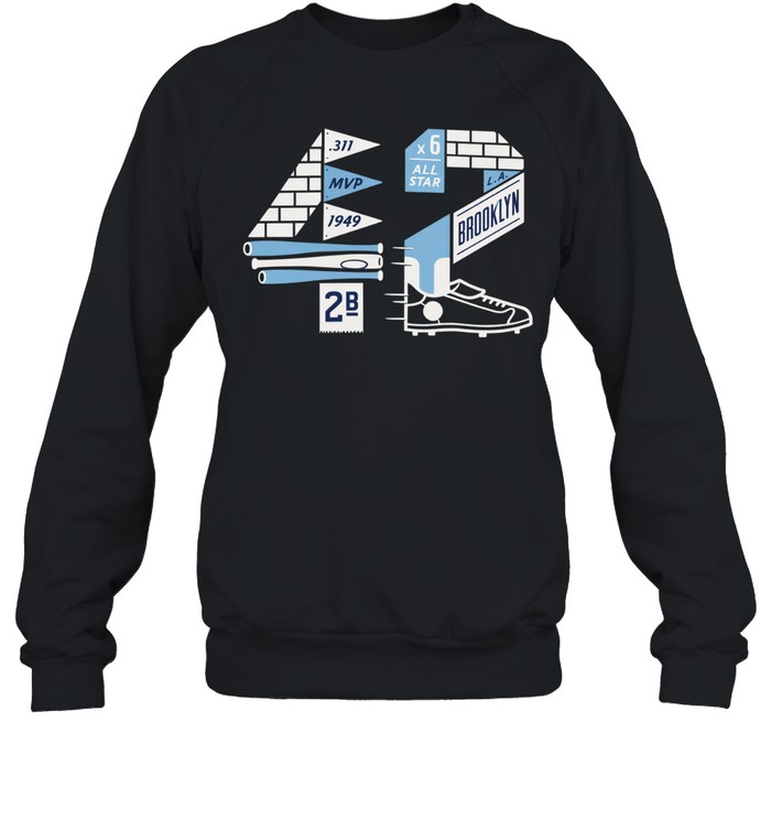 Jackie Robinson 311 MVP 1949 Brooklyn Accolades Sweatshirt