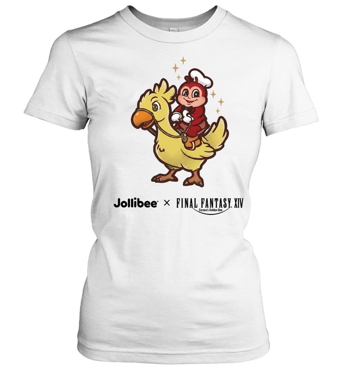 Jollibee Final Fantasy XIV Hear Feel Think Chocobo Women T-Shirt