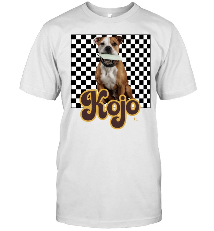 Kojo dog checkered background Unisex T-Shirt