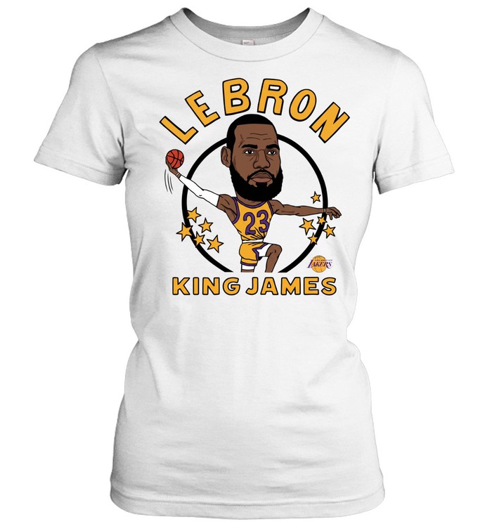 Lakers LeBron James Caricature Women T-Shirt