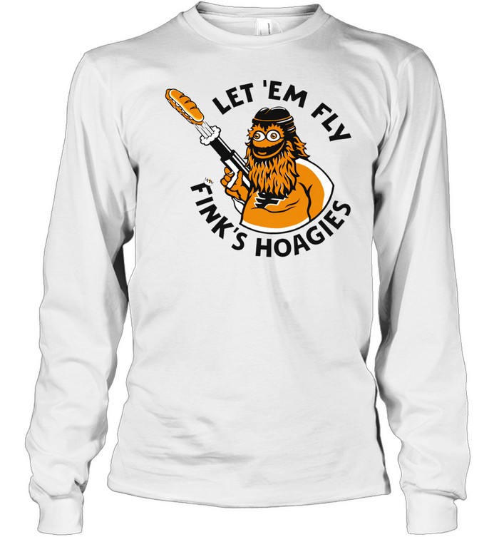 Let ’em fly fink’s hoagies Philadelphia Flyers Long Sleeve Tee
