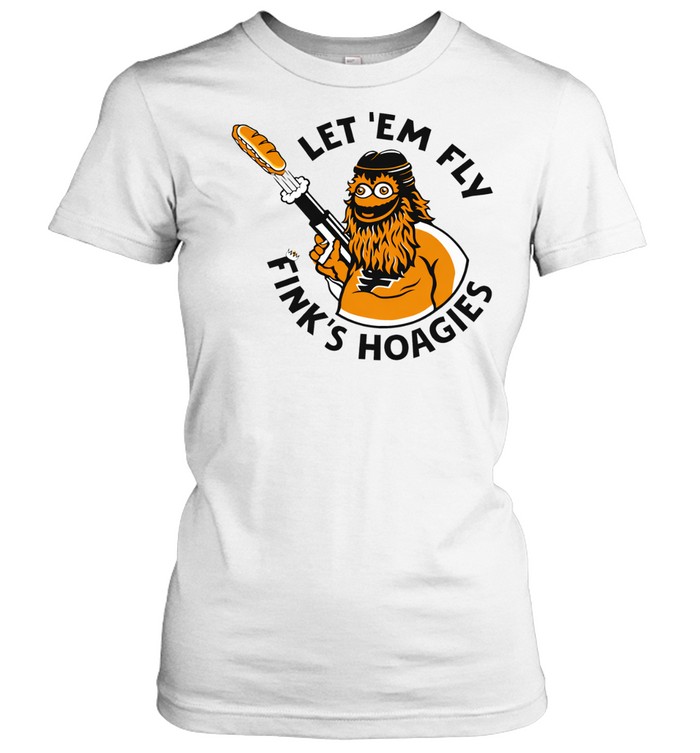 Let ’em fly fink’s hoagies Philadelphia Flyers Women T-Shirt
