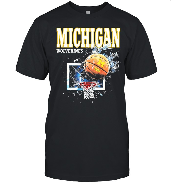 Michigan Wolverines Shattered Backboard Sana Unisex T-Shirt