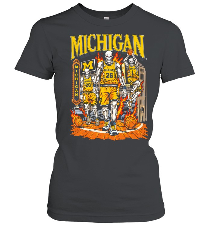 Michigan Wolverines x Sana Detroit Skelly Women T-Shirt