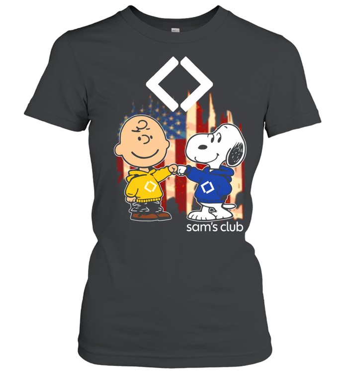 Patriotic Best Friends Cartoon Dog And Boy America Flag Friendship Graphic Design Women T-Shirt