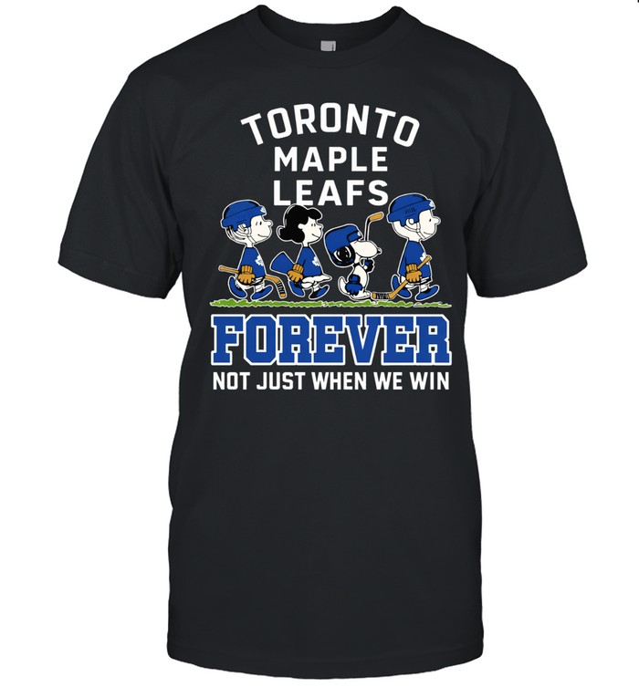 Peanuts characters road x Toronto Maple Leafs forever not just when we win Unisex T-Shirt
