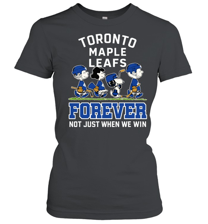 Peanuts characters road x Toronto Maple Leafs forever not just when we win Women T-Shirt