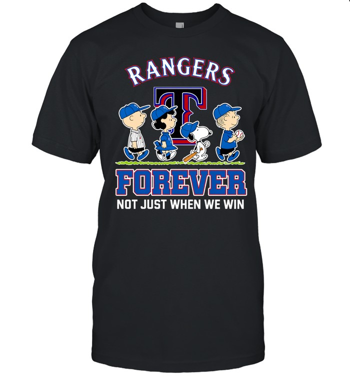 Peanuts characters x Texas Rangers forever not just when we win Unisex T-Shirt