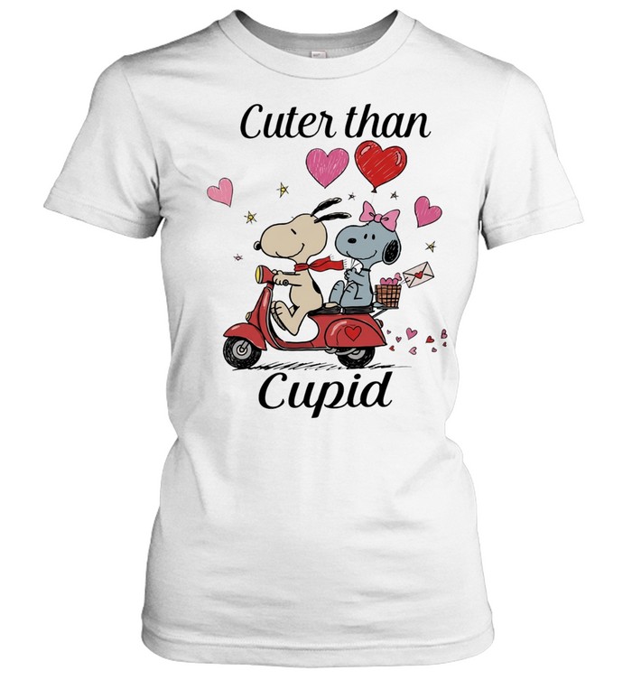 Peanuts Snoopy and friends cuter than Cupid cartoon Women T-Shirt