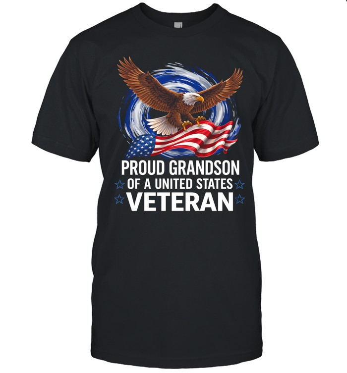 Proud Grandson Of A United States Veteran Patriotic Family Pride Unisex T-Shirt