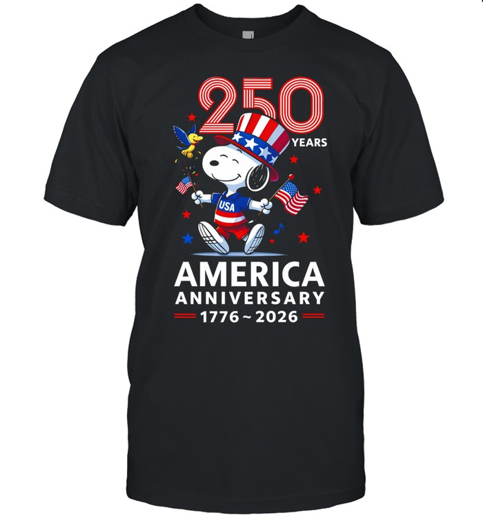 Snoopy 250 Years America Anniversary 1776 2026 Patriotic Independence Day Unisex T-Shirt