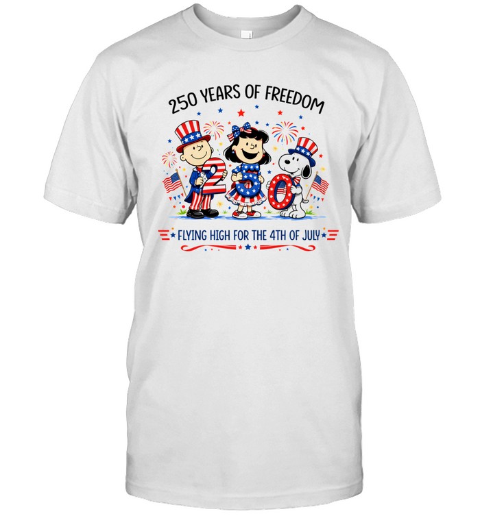 Snoopy 250 Years Of Freedom Flying High For The 4th Of July America Anniversary Unisex T-Shirt