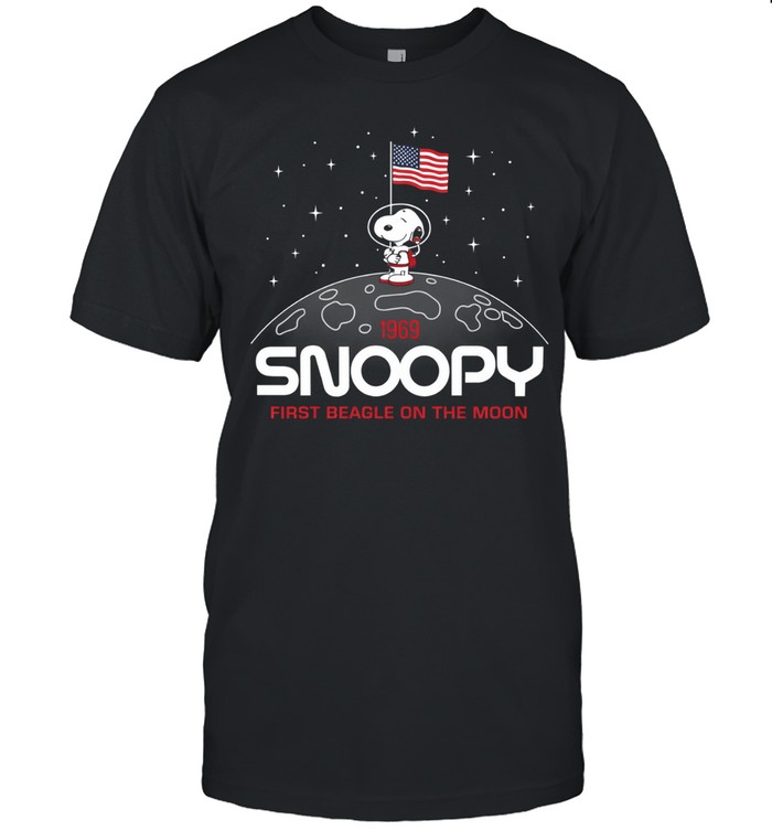 Snoopy First Beagle On The Moon 1969 Patriotic Space Anniversary Unisex T-Shirt
