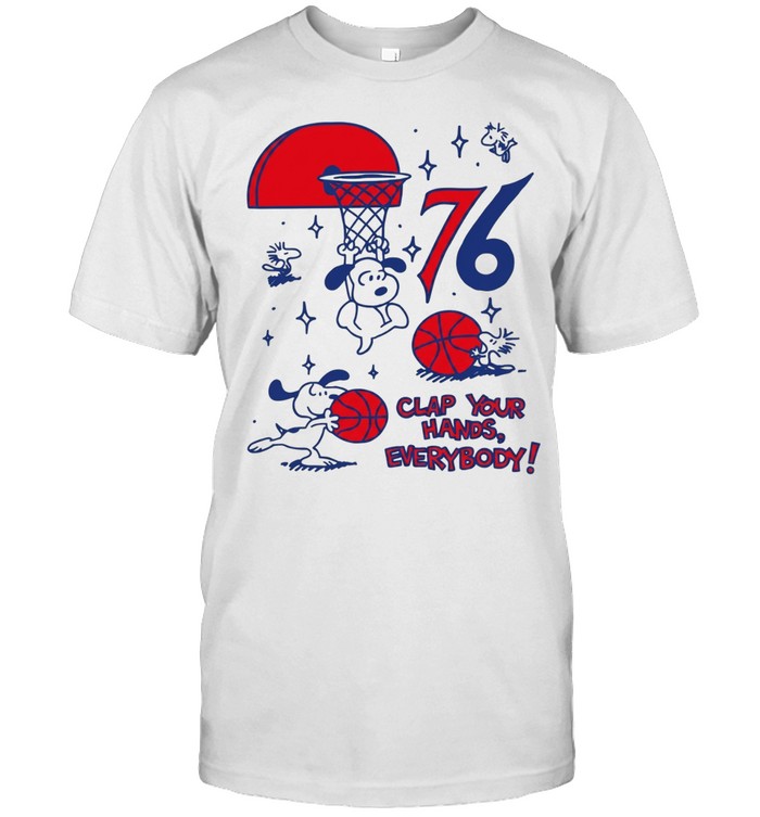 Snoopy playing basketball Philadelphia 76ers Clap Your Hands Everybody Unisex T-Shirt