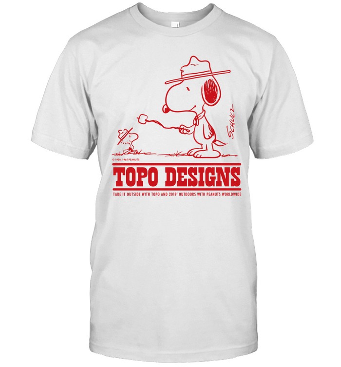 Snoopy take it outside with TSPTR and Topo happiness is being outside cartoon Unisex T-Shirt