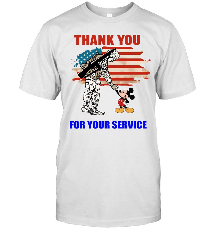 Thank You for Your Service Veteran and Mickey American Unisex T-Shirt