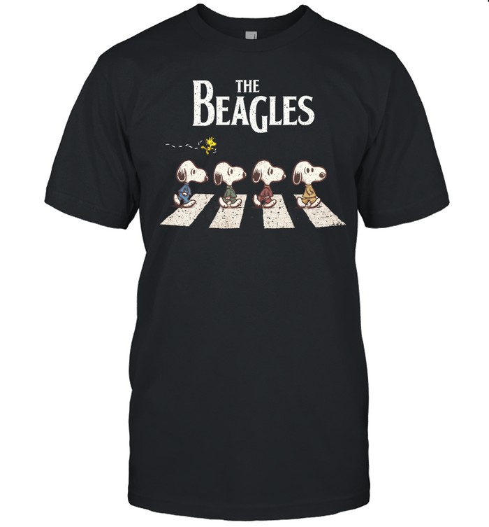 The Beagles Retro Crossing Parody Funny Beagle Music Style Design Unisex T-Shirt