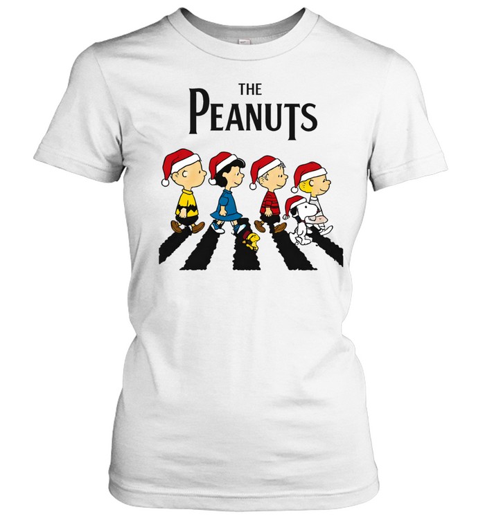 The Peanuts abbey road cartoon Women T-Shirt