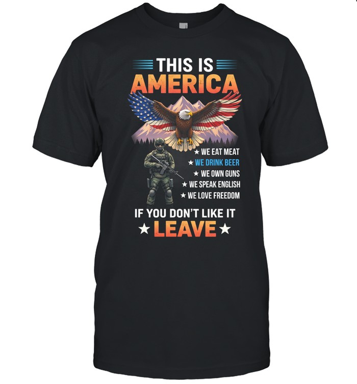 This Is America Freedom Eagle Patriotic USA Veteran Unisex T-Shirt