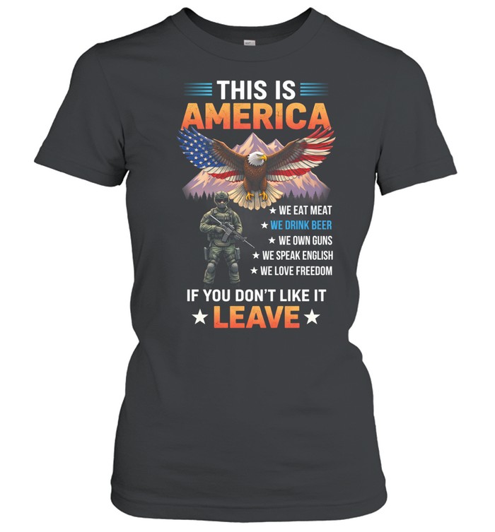 This Is America Freedom Eagle Patriotic USA Veteran Women T-Shirt
