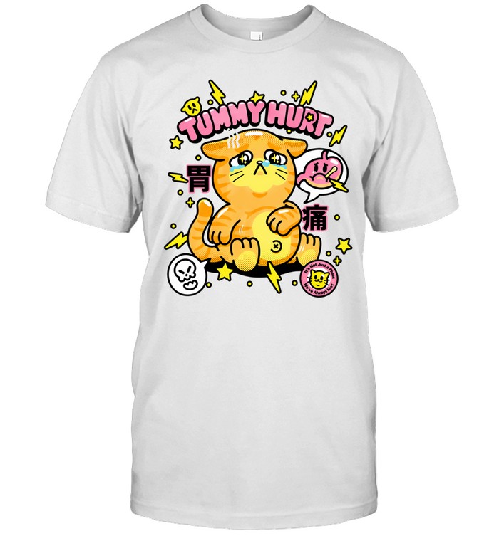 Tummy Hurts Cat Unisex T-Shirt