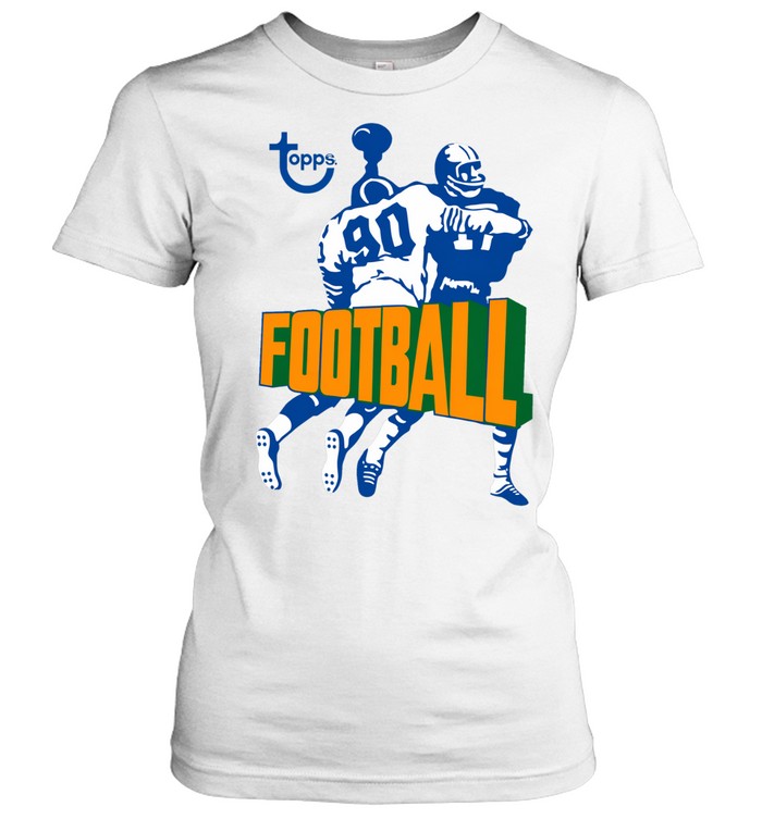 Two Players face to face Topps football retro Women T-Shirt