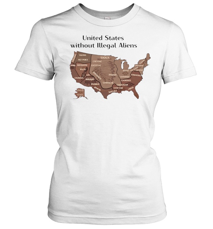 United States Without Illegal Aliens USA map Women T-Shirt