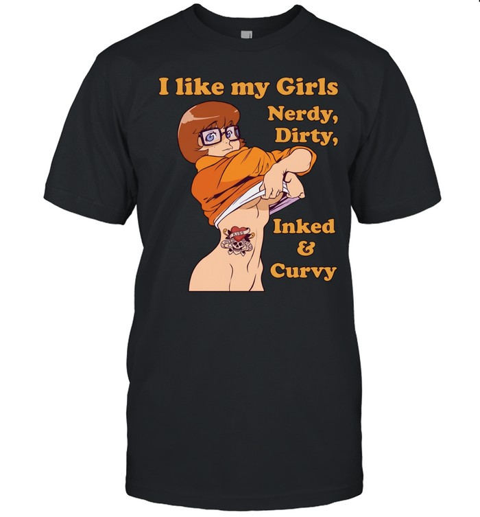 Velma Dinkley taking off a shirt like my girls nerdy dirty inked and curvy Unisex T-Shirt