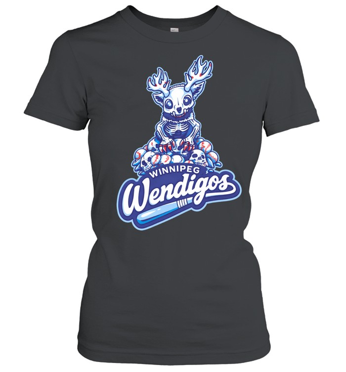 Winnipeg Wendigos skeleton baseball Women T-Shirt