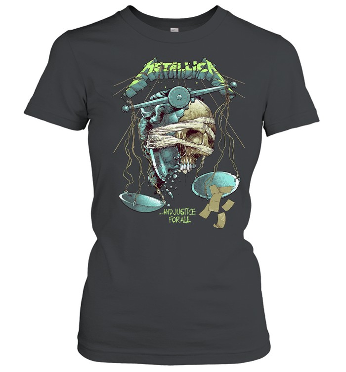 And Justice For All Skull Women T-Shirt