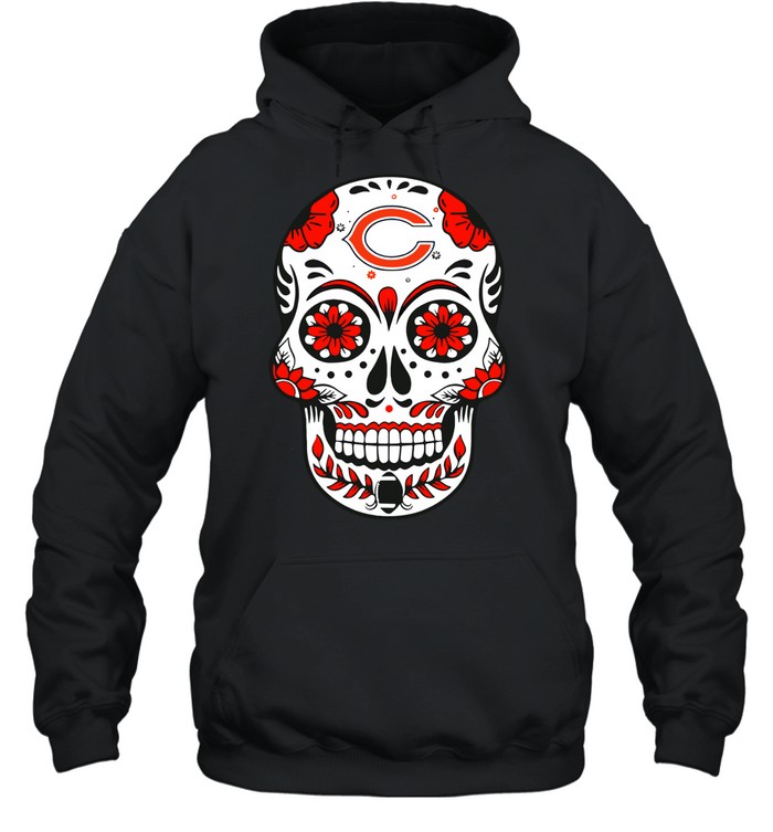 Chicago Bears Football Sugar Skull Hoodie