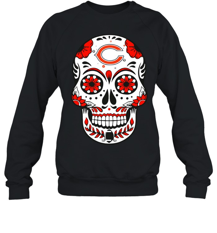 Chicago Bears Football Sugar Skull Sweatshirt