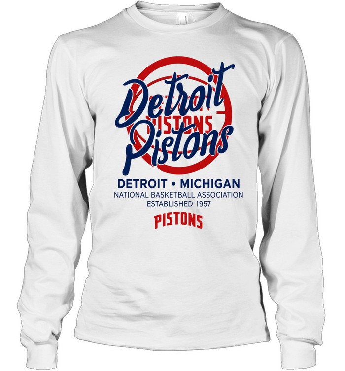 Detroit Pistons Stadium Essentials Wallscript Youth Long Sleeve Tee
