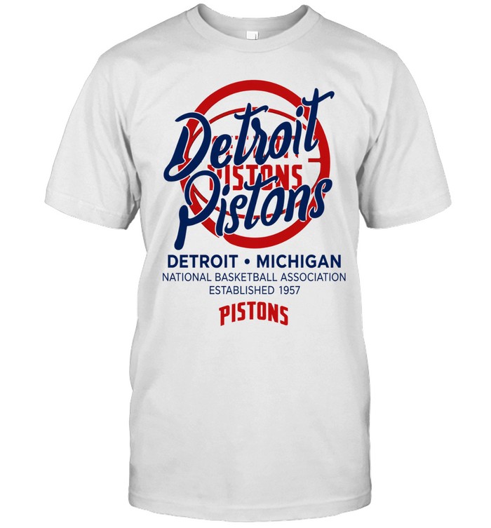 Detroit Pistons Stadium Essentials Wallscript Youth Unisex T-Shirt