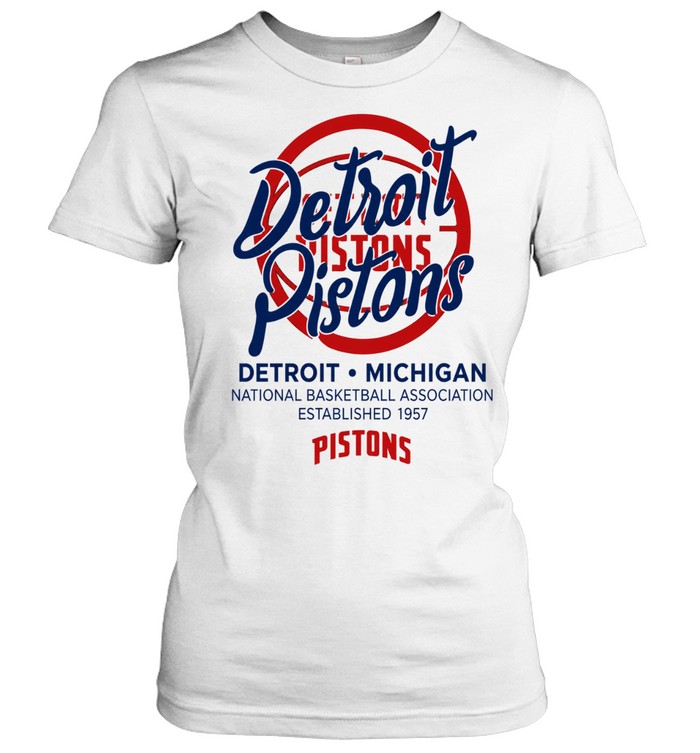 Detroit Pistons Stadium Essentials Wallscript Youth Women T-Shirt
