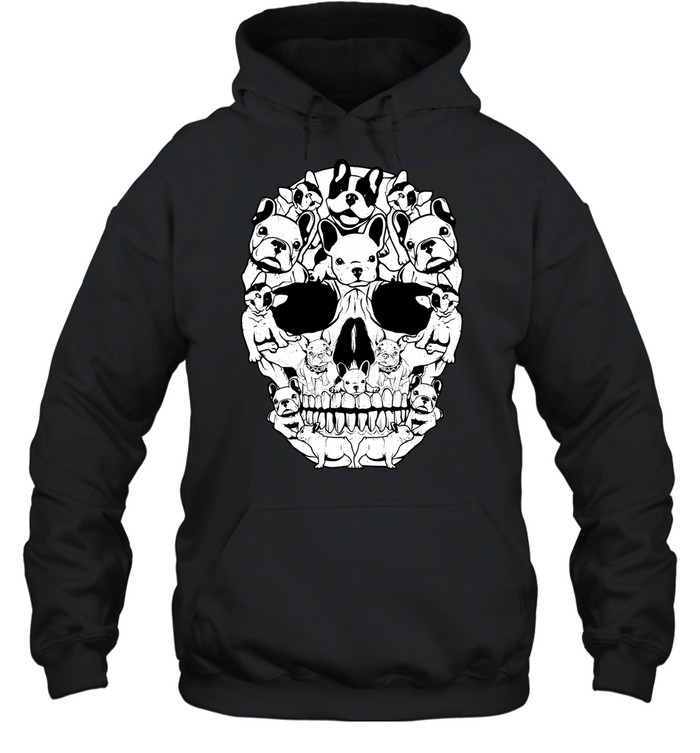 French Bulldog Dog Skull Halloween Costumes Gift Hoodie