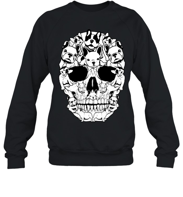 French Bulldog Dog Skull Halloween Costumes Gift Sweatshirt