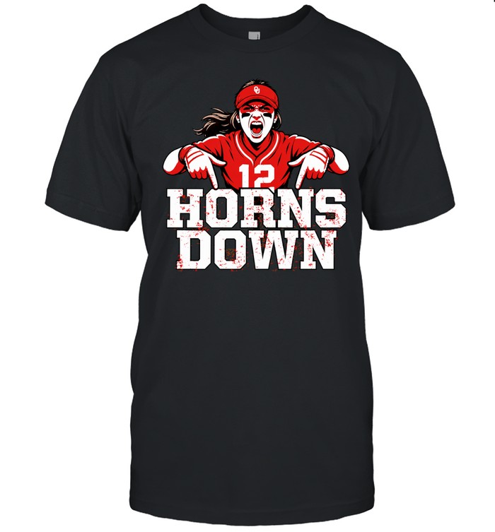 Girl Oklahoma Sooners Horns Down Unisex T-Shirt