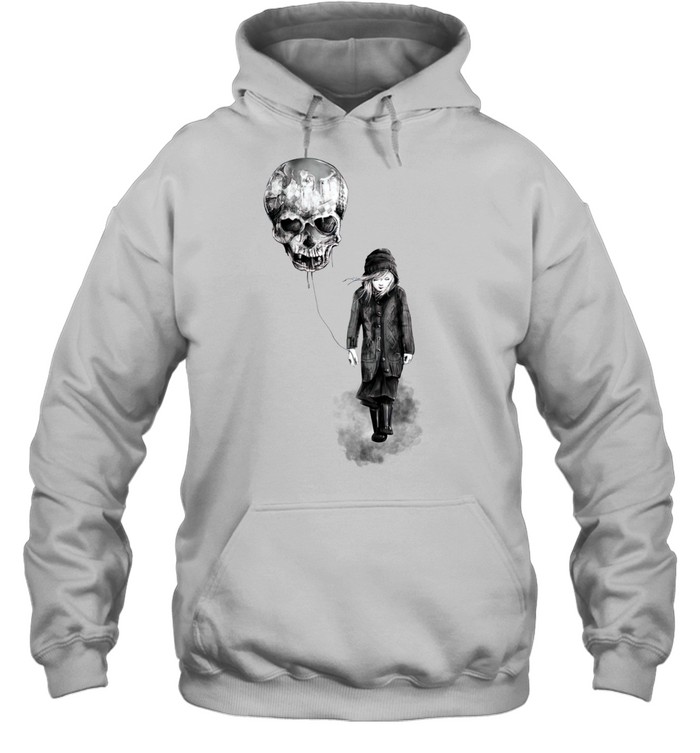 Girl With Skull Balloon Hoodie