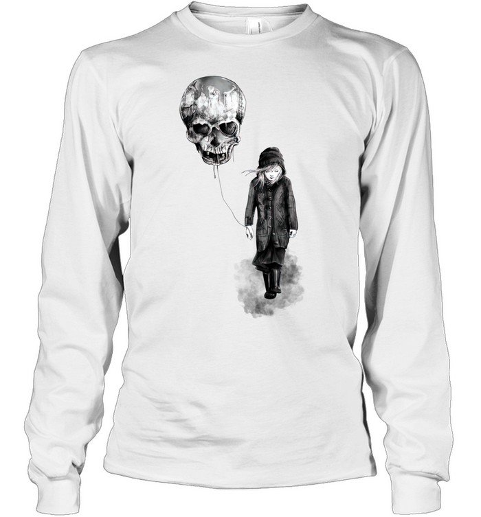 Girl With Skull Balloon Long Sleeve Tee