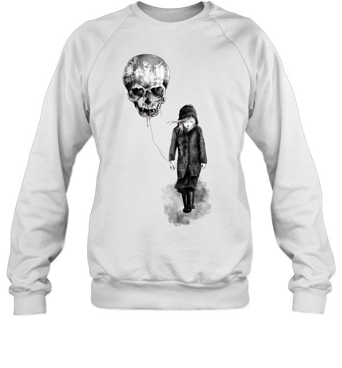 Girl With Skull Balloon Sweatshirt