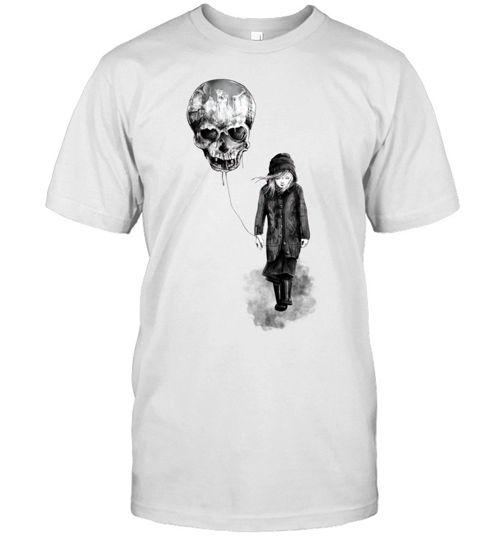 Girl With Skull Balloon Unisex T-Shirt
