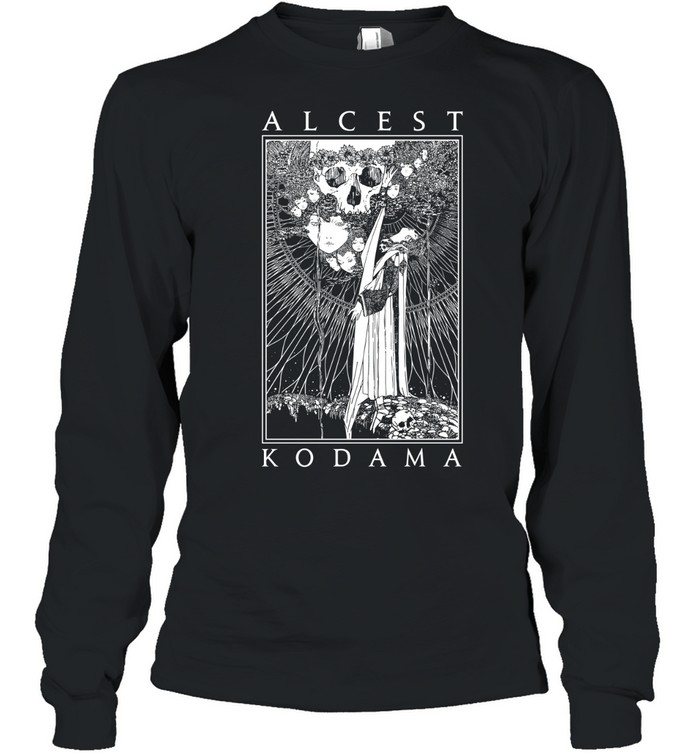Kings Road Alcest Men's Kodama Faces Skull Slim Fit Long Sleeve Tee
