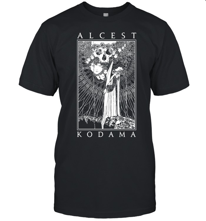 Kings Road Alcest Men's Kodama Faces Skull Slim Fit Unisex T-Shirt