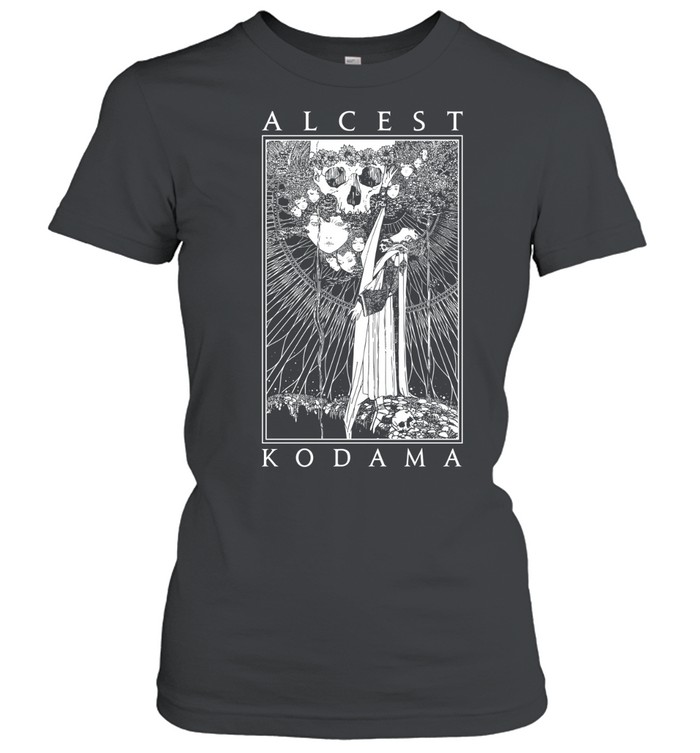 Kings Road Alcest Men's Kodama Faces Skull Slim Fit Women T-Shirt