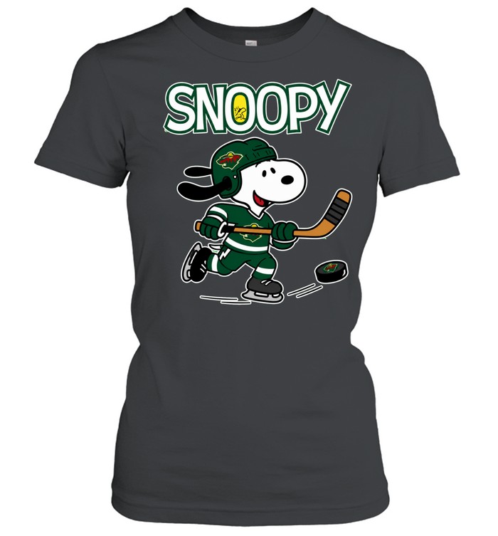 Minnesota Wild x Peanuts Snoopy hockey Women T-Shirt