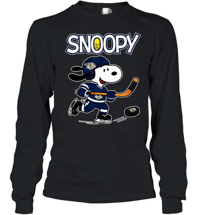 Nashville Predators x Peanuts Snoopy hockey Long Sleeve Tee