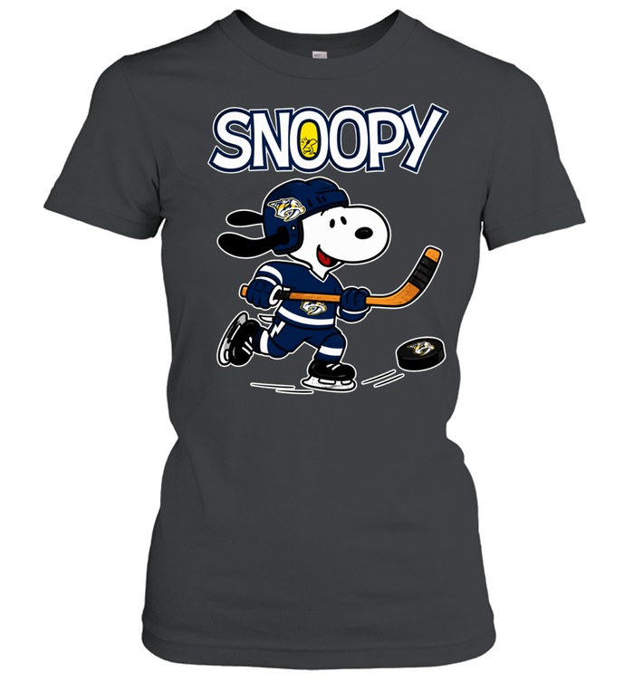 Nashville Predators x Peanuts Snoopy hockey Women T-Shirt